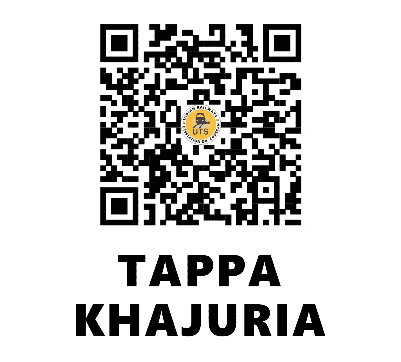 UTS QR Code for TAPPA KHAJURIA - TKUR - NE (UTTAR PRADESH)